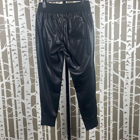 Sundays Brasada NEW $216 Faux Leather Joggers sz M Black - Picture 4 of 13